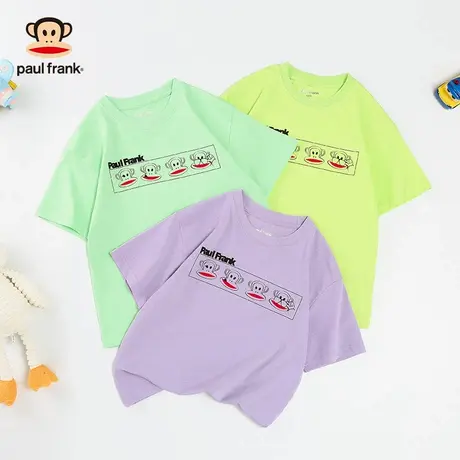 大嘴猴儿童纯棉短袖2025夏季新款男女中大童卡通印花上衣T恤潮图片