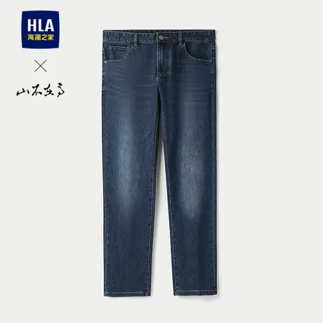 HLA/海澜之家山不在高系列牛仔裤25春秋新款五袋款舒适耐穿裤子男图片