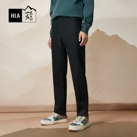 HLA/海澜之家仿牛仔休闲裤23秋冬新款循迹山不在高系列简约裤子男商品大图