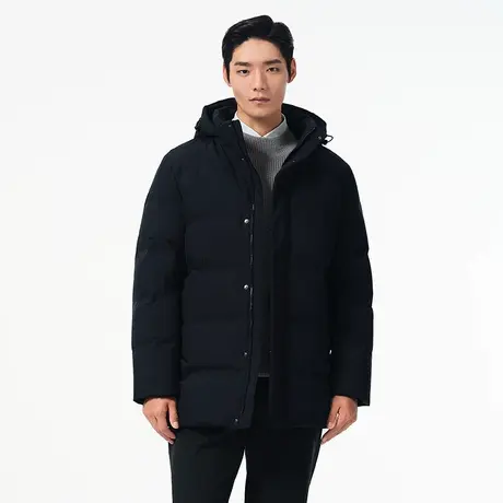 坦博尔奥莱冬季羽绒服男冬季可脱卸帽中长款休闲宽松保暖冬外套男商品大图