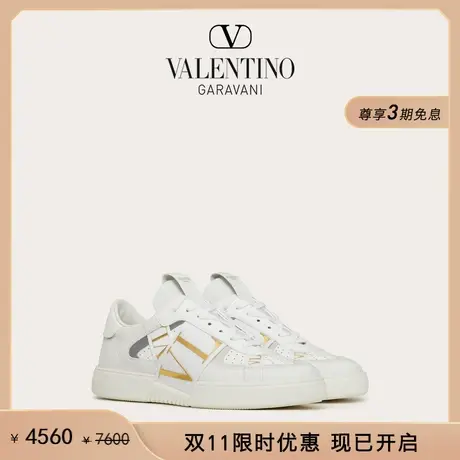 【限时优惠】华伦天奴VALENTINO男士 VL7N 小牛皮绑带运动鞋图片