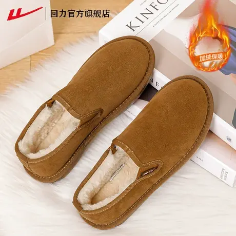 回力官方旗舰店棉鞋女冬加绒2023一脚蹬女鞋外穿防滑保暖雪地靴女图片