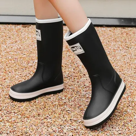 雨鞋女款时尚外穿软底防水鞋新款胶鞋防滑高筒雨靴下雨天穿的鞋商品大图