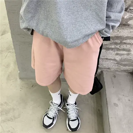 2023夏季新款韩版百搭纯棉纯色休闲宽松五分短裤女生ins潮直筒裤图片