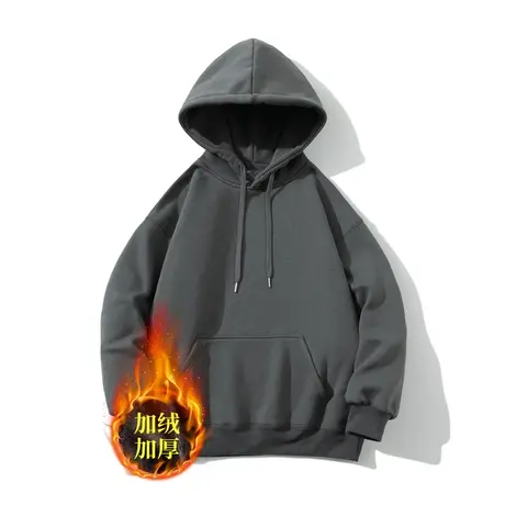 美式重磅卫衣男女冬季复古加绒连帽外套秋冬ins潮牌硬挺上衣图片