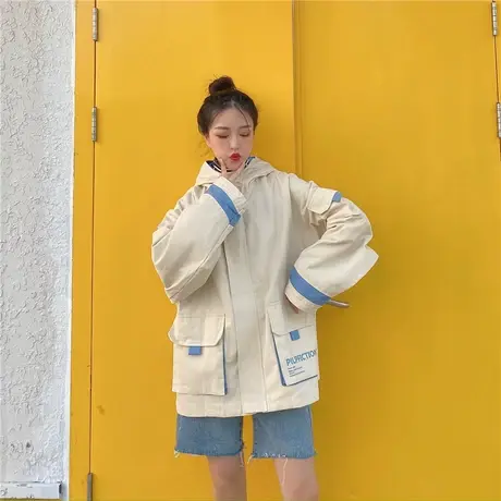 面包服韩版宽松女小个子短款2021年新款春秋季羽绒学生上衣外套潮商品大图