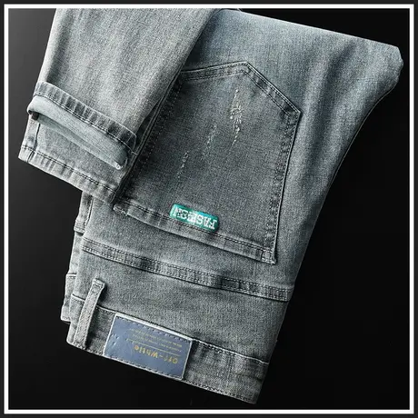 弹力修身牛仔长裤男款小脚休闲男裤子秋季秋冬款广州新塘2023新款商品大图