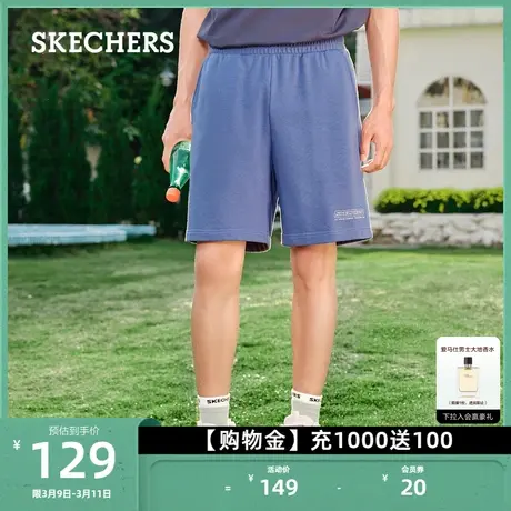 Skechers斯凯奇时尚缤纷系列男子舒适短裤百搭户外运动休闲裤子商品大图