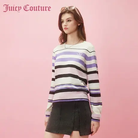 Juicy Couture橘滋春夏新款针织衫长袖毛织圆领针织衫慵懒风女商品大图