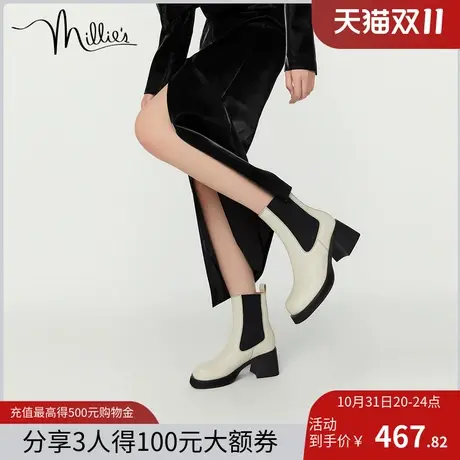 骆驼女鞋23秋季新款真皮休闲鞋女百搭舒适时尚英伦牛筋底女单鞋图片
