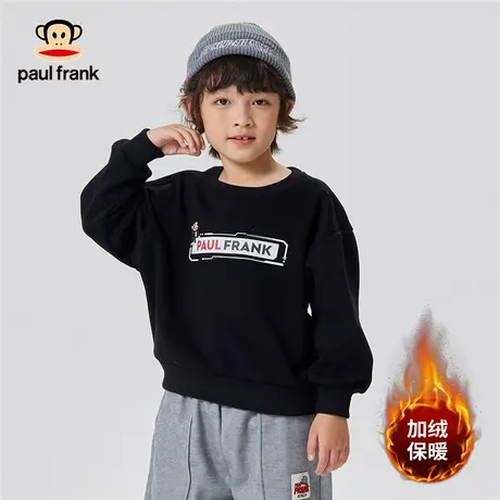 大嘴猴童装儿童加绒卫衣秋冬2023新款男女童洋气中大童保暖上衣潮商品大图