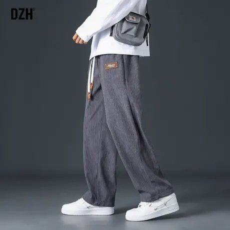 男士垂感裤子男款美式高街直筒休闲运动裤宽松2023新款直筒裤百搭商品大图