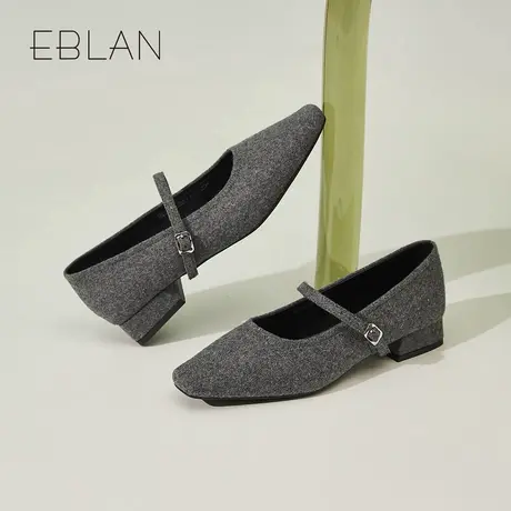 EBLAN/伊伴法式复古女鞋2025春季新款小众高级感气质玛丽珍单鞋图片