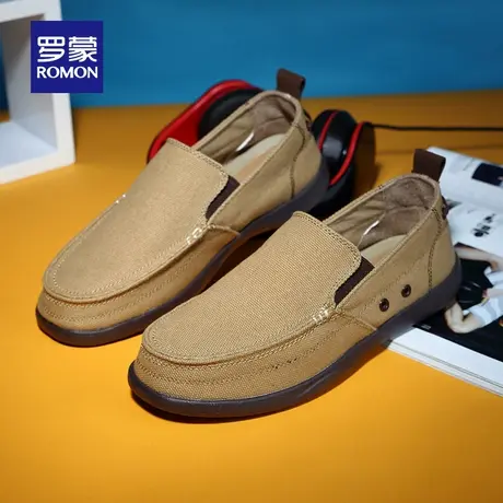 罗蒙官方旗舰店正品老北京布鞋男款休闲爸爸鞋软底不累脚帆布鞋RM商品大图