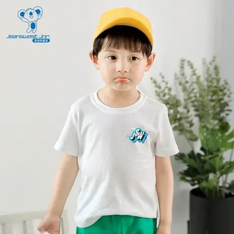 DQ真维斯童装2025夏季新款男童圆领棉质印花短袖T恤上衣图片