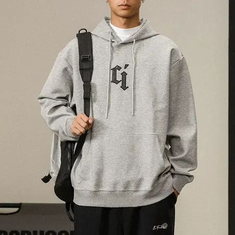 韩版休闲秋季男装潮牌卫衣时尚潮流青少年简约长袖圆领百搭卫衣图片