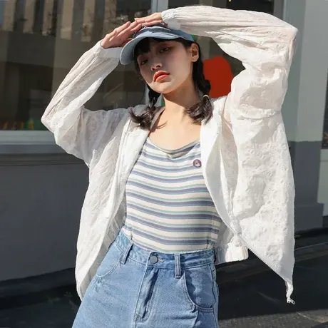 尔给防晒衣女夏季薄款透气新款长袖日系透气外套时尚超仙外穿开衫商品大图