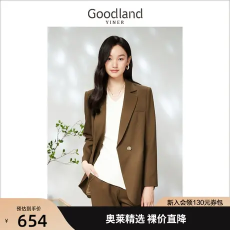 音儿美地女装2023春季新款通勤时尚西装短外套高级感商品大图