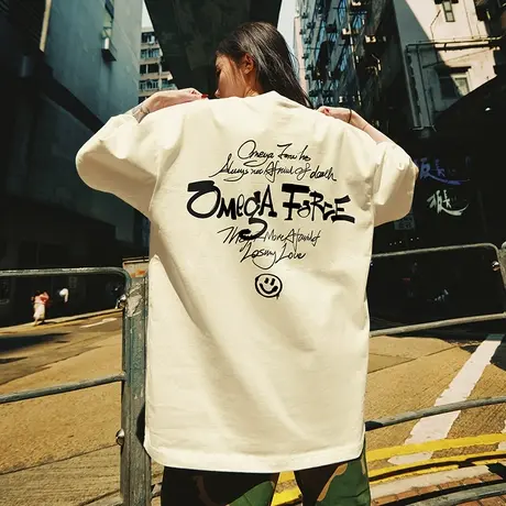 Nuthink美式街头重磅嘻哈短袖男宽松大码美潮T恤半截袖情侣夏季潮商品大图