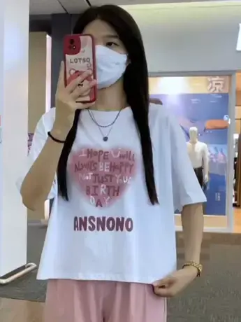 欧货字母印花短袖T恤女2023夏季女装时尚洋气百搭圆领薄款小衫潮商品大图