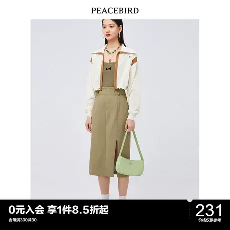 太平鸟时尚年春季新款斯文开衩裙A1GFC2104图片