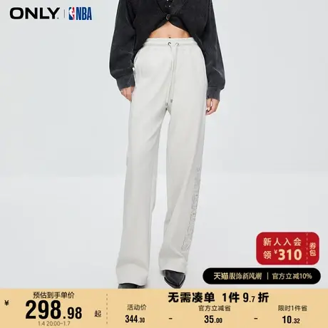 ONLY奥莱夏季NBA联名款潮酷休闲刺绣高腰休闲裤女商品大图