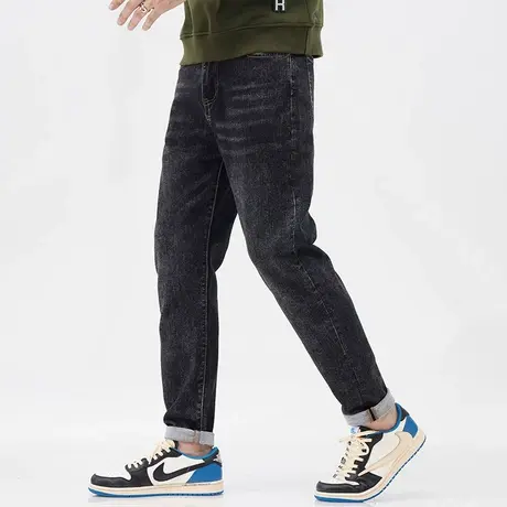 时尚百搭牛仔裤潮流男款牛仔裤秋款潮流男微哈小脚牛仔裤休闲男装商品大图