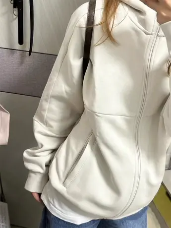 美式复古卫衣外套女2023春秋薄款小个子宽松连帽拉链开衫港风chic商品大图