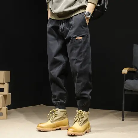 新款工装裤男春秋潮牌束脚大码男士裤子休闲长裤男裤2023新款秋冬商品大图
