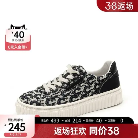 C.BANNER/千百度新款ins爆火饼干底百搭板鞋厚底运动休闲鞋商品大图