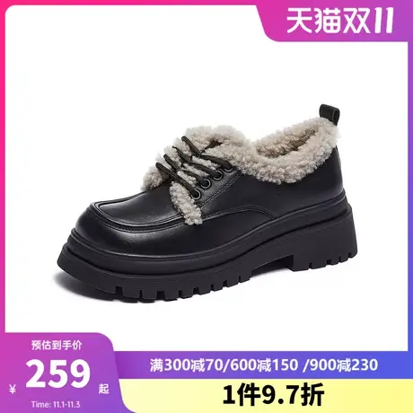 骆驼女鞋2023秋季新款时尚休闲jk小皮鞋英伦休闲深口单鞋乐福鞋女图片