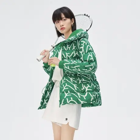 艾莱依立领短款鸭绒羽绒服女款2022年新款冬季温暖高级感收腰外套商品大图