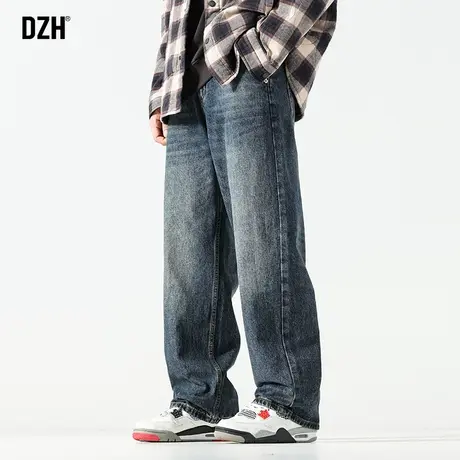 男士复古牛仔裤男直筒宽松美式oversize裤子男款高街老爹裤休闲裤商品大图