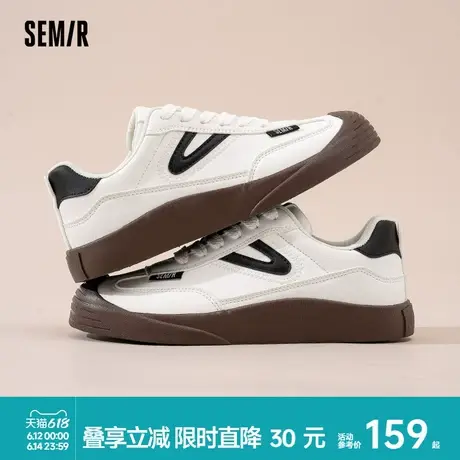 Semir女鞋德训鞋2025春夏新款薄款透气板鞋小众复古休闲小白鞋女商品大图