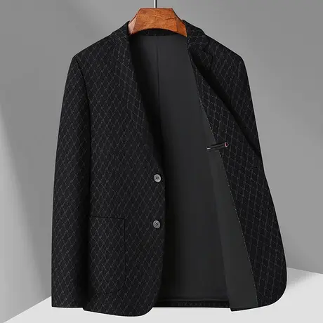 秋季新款时尚西装中青年修身休闲西服男商务单西外套男装单件上衣图片