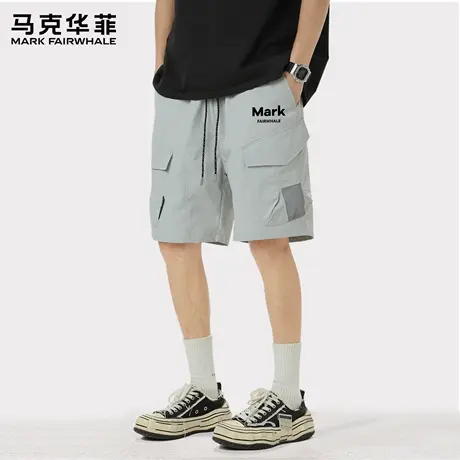 马克华菲美式潮流工装短裤男2025新款夏季潮牌宽松休闲五分裤子X图片