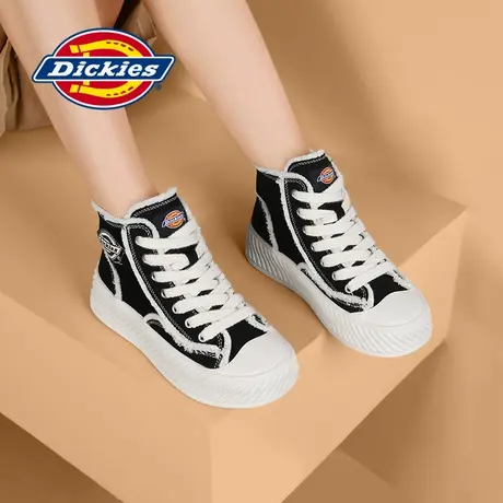 Dickies女鞋2025年春季新款高帮帆布鞋女潮流板鞋复古厚底休闲鞋图片