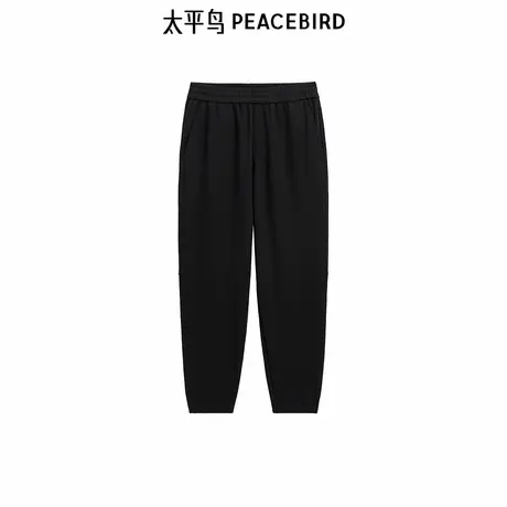 【商场同款】太平鸟男装休闲裤新款锥形束脚卫裤小黑裤 B2GME4186商品大图