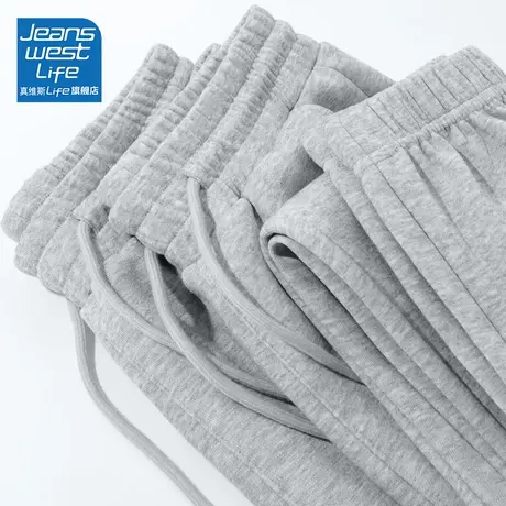 真维斯LIFE灰色运动裤子女秋季新款爆款显高显瘦束脚直筒休闲卫裤商品大图