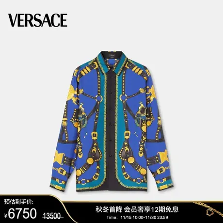 【新年礼物】 VERSACE/范思哲 男士衬衫时尚真丝长袖上衣商品大图