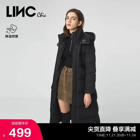 LINCCHIC金羽杰羽绒服女修身保暖超长款羽绒服女冬季外套944385Y图片