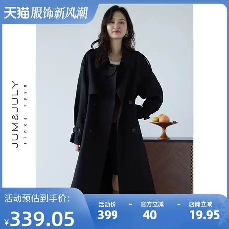 嘉茱莉2024年新款风衣外套女春秋中长款韩系风格穿搭今年流行上衣商品大图