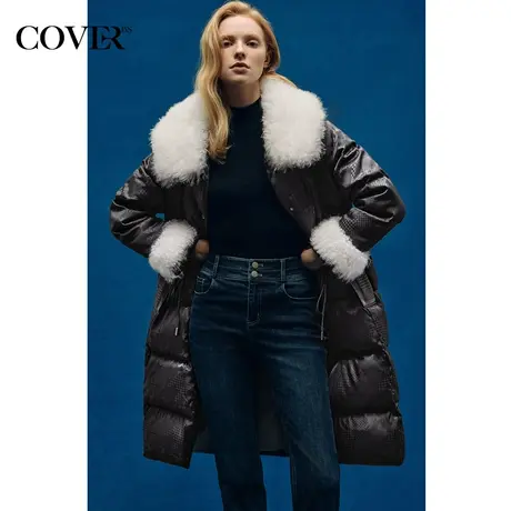 COVER冬季毛领防风高克重羽绒服图片