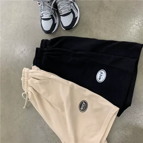 红续2020新款韩版ins运动休闲原宿风百搭显瘦针织纯棉五分短裤女商品大图