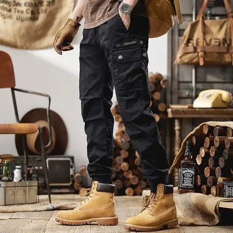 Modi Nick/摩帝尼克男休闲裤复古潮流工装军旅裤子宽松舒适工装裤商品大图