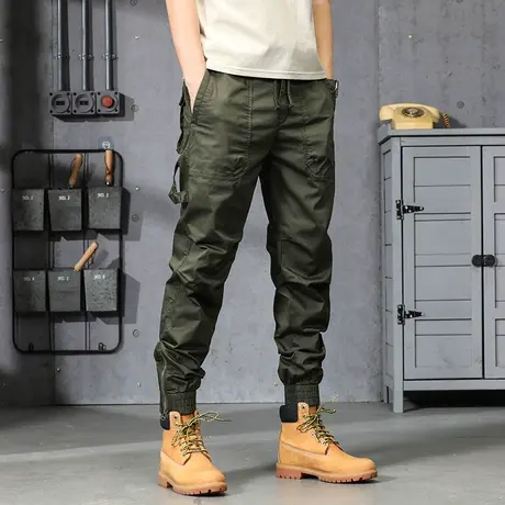 夏季时尚工装裤百搭裤子男款男士裤子夏季薄款潮流裤子夏季长裤商品大图