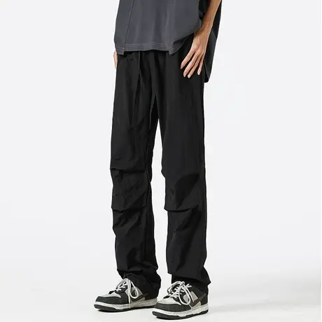 美式复古伞兵工装裤男夏季潮牌设计感宽松速干休闲裤简约百搭长裤商品大图