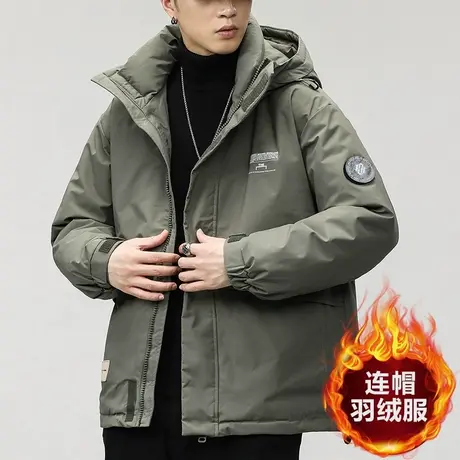 冬天保暖加厚工装冲锋衣外套冬季男士美式潮牌夹克羽绒服2024新款图片