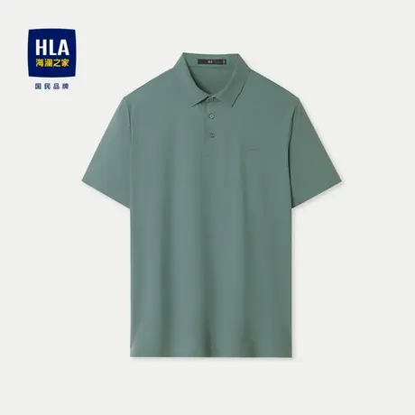 HLA/海澜之家休闲短袖POLO衫2024春夏新款免烫易打理凉感上衣男图片