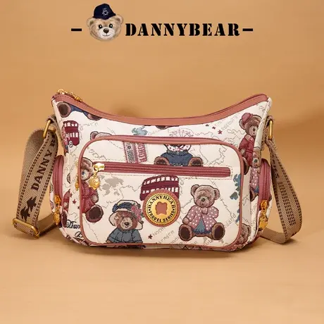 丹尼熊斜挎包女包大容量新品出游休闲通勤小熊布包DKB3825025商品大图